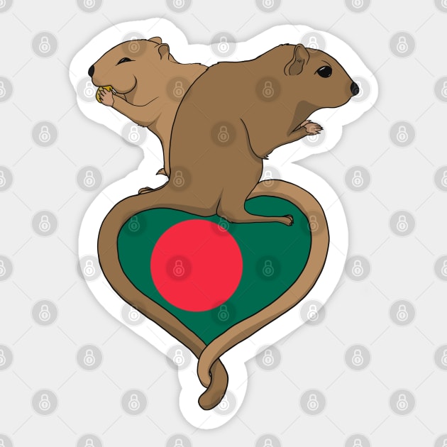 Gerbil Bangladesh (light) Sticker by RampArt